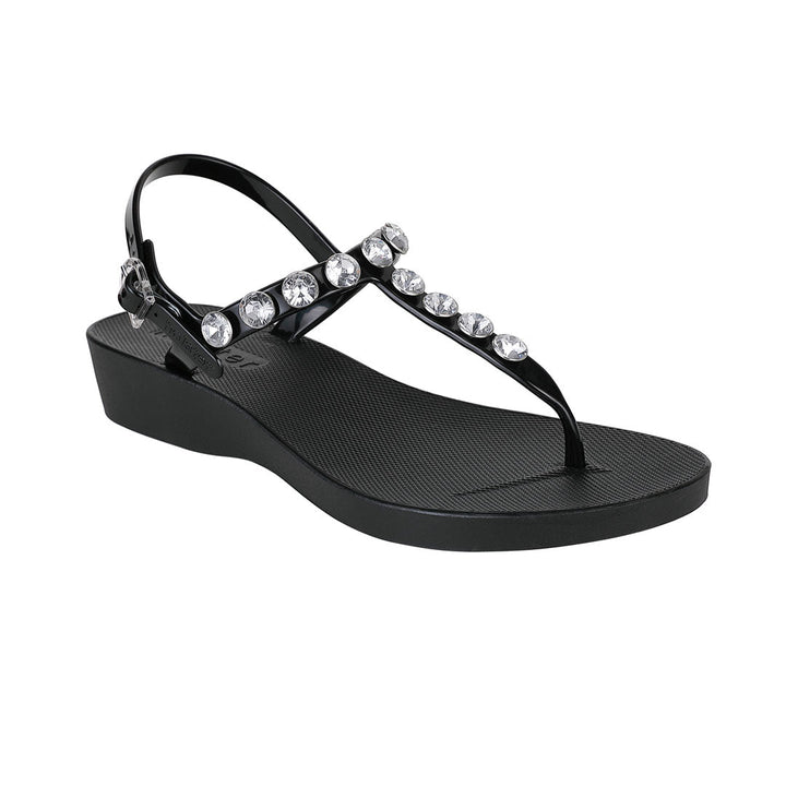 Holster Black Jewel T-Strap Sandals Jasmine's Boutique Australia
