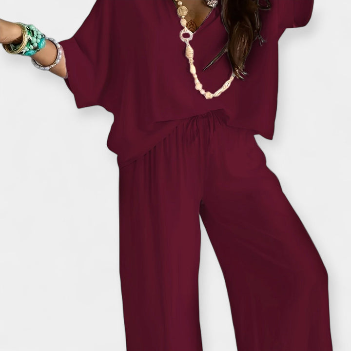 Airy Set with Wide Pants and Loose Blouse Jasmine's Boutique Australia