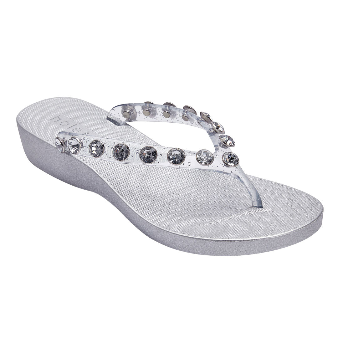 Waikiki Wedge - Clear Glitter Jasmine's Boutique Australia