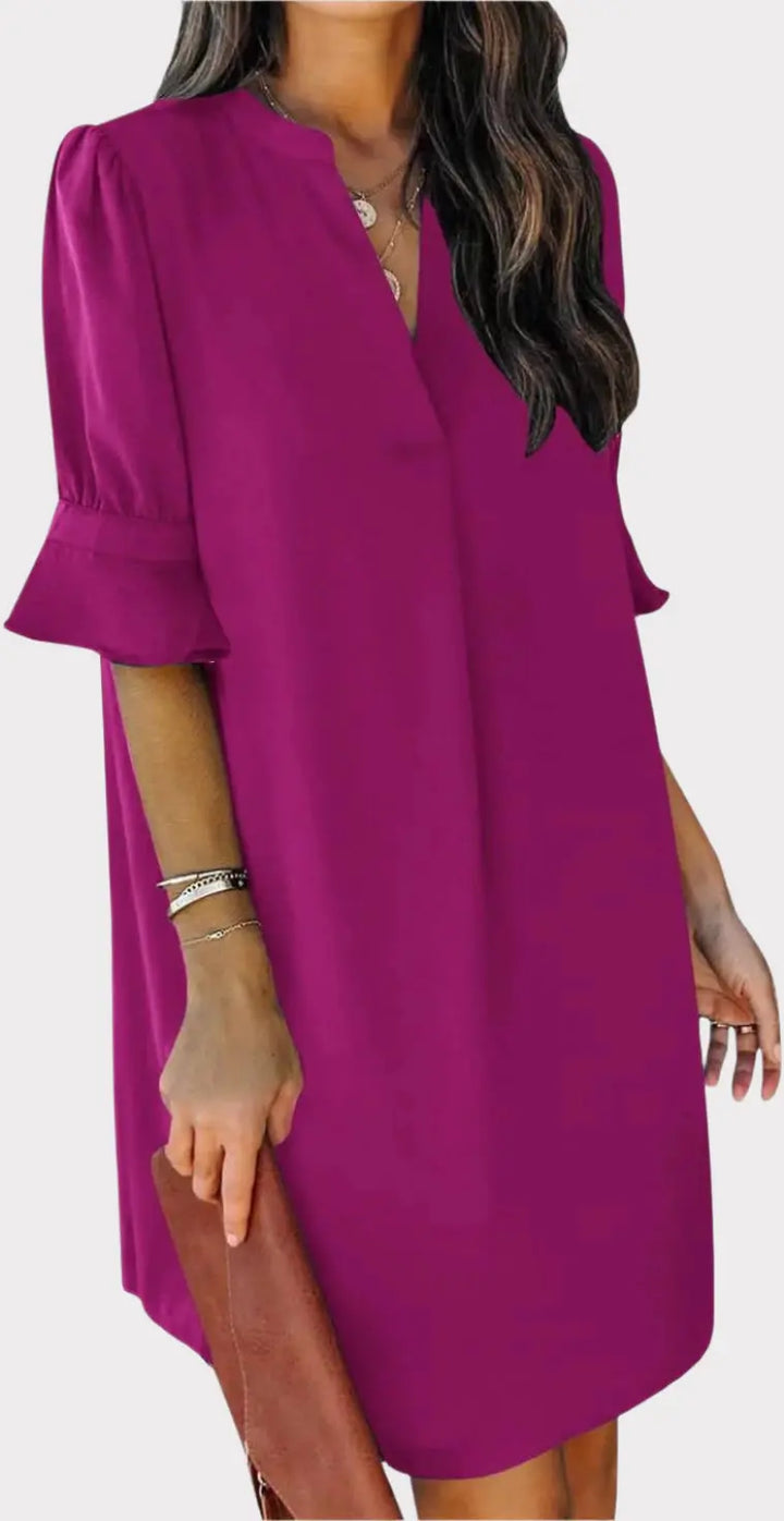 Summer Dresses for Women V Neck Ruffle Short Sleeve Casual Shift Dress Jasmine's Boutique Australia