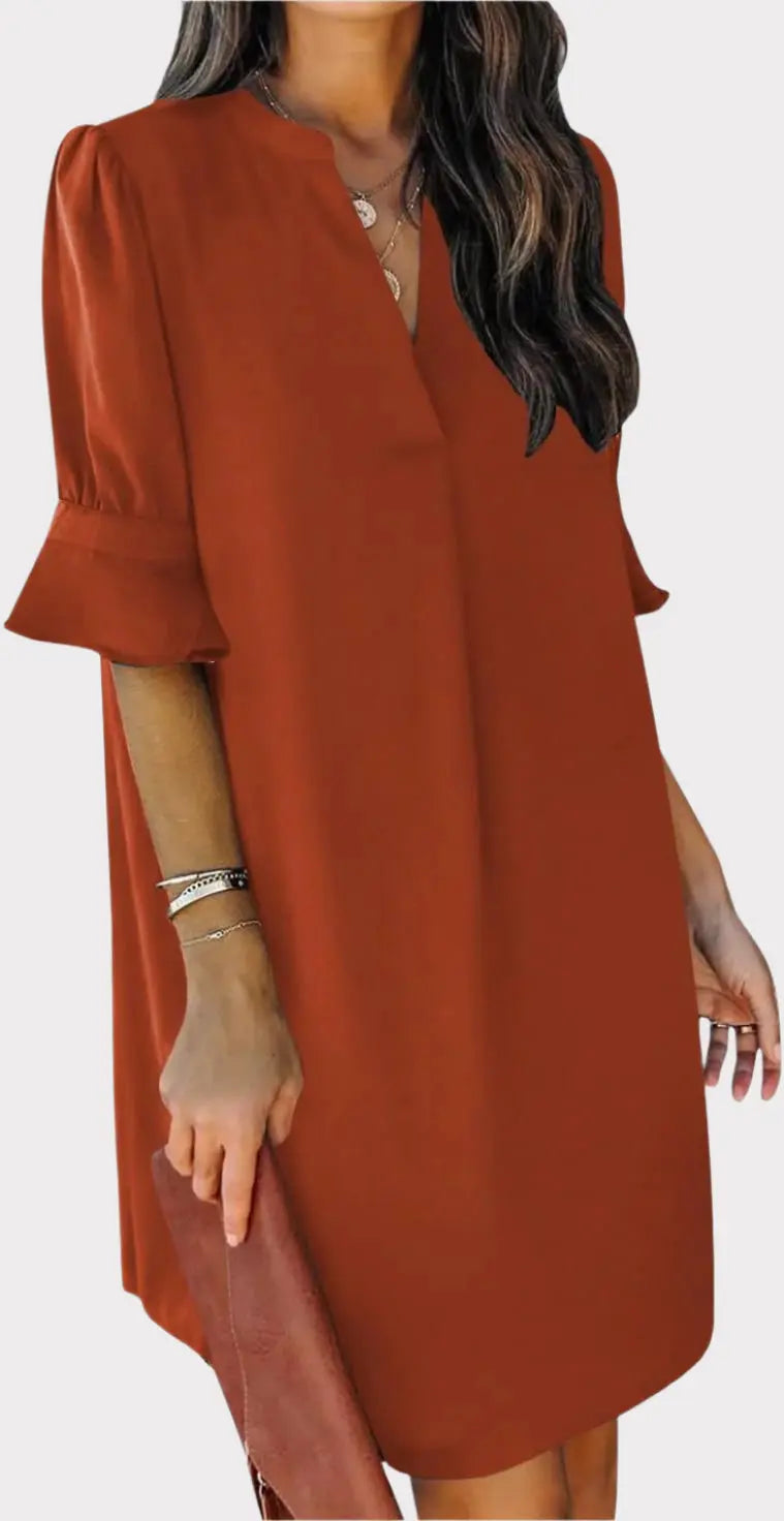 Summer Dresses for Women V Neck Ruffle Short Sleeve Casual Shift Dress Jasmine's Boutique Australia