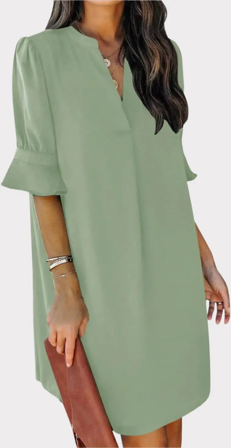 Summer Dresses for Women V Neck Ruffle Short Sleeve Casual Shift Dress Jasmine's Boutique Australia