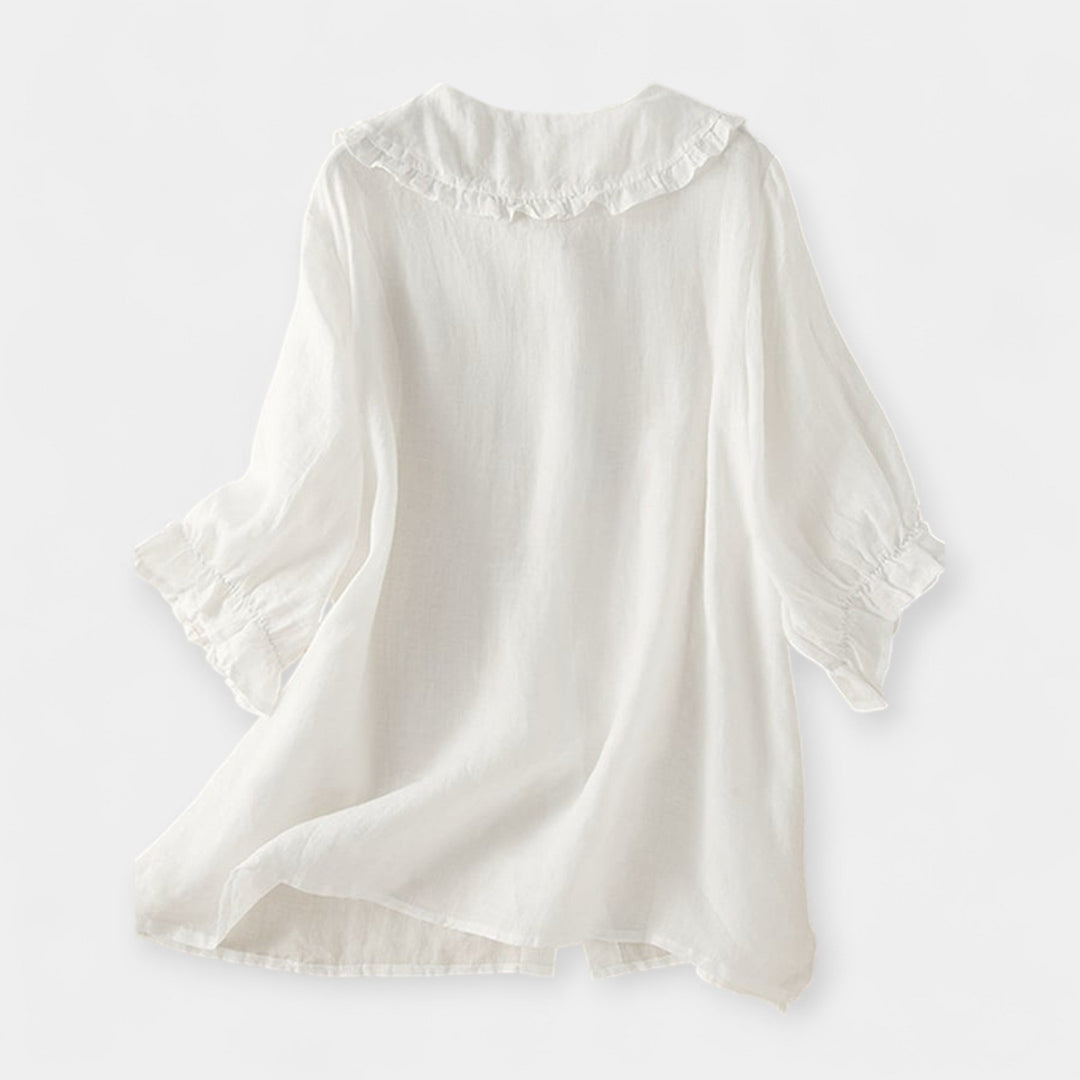 Striped Shirt with Decorative Collar Jasmine's Boutique Australia