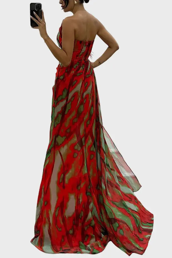 Ocean Glam Asymmetric Maxi Dress Jasmine's Boutique Australia
