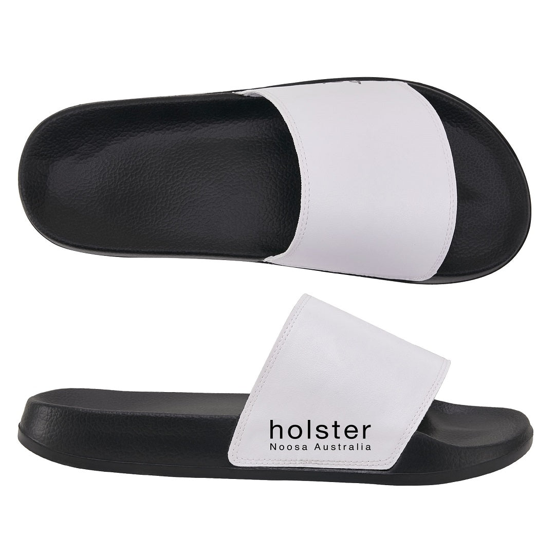 Holster Black & White Logo Slides Jasmine's Boutique Australia