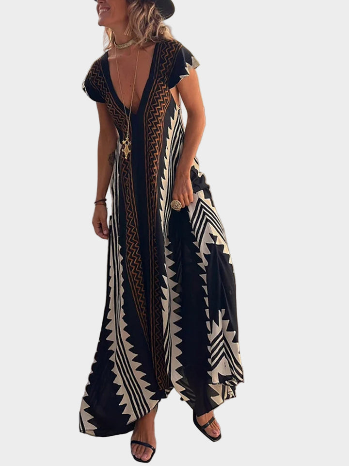 Shannon Bohemian Aztec Print Maxi Dress Jasmine's Boutique Australia