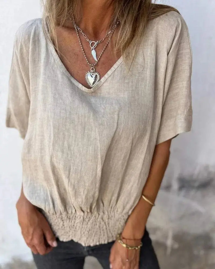 Sand Dune Relaxed Linen Top Jasmine's Boutique Australia