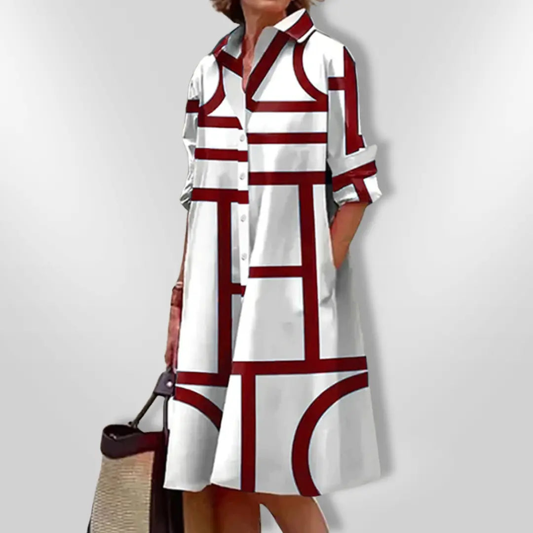 Midi Dress with Geometric Design Jasmine's Boutique Australia