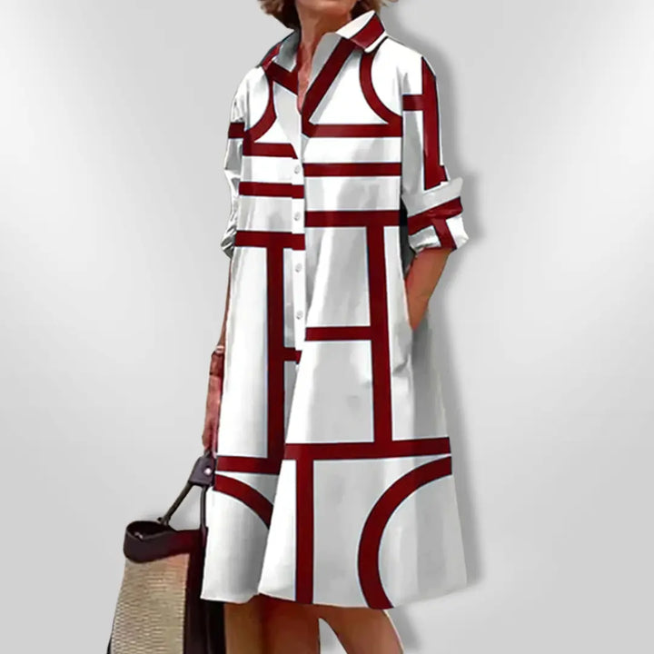 Midi Dress with Geometric Design Jasmine's Boutique Australia