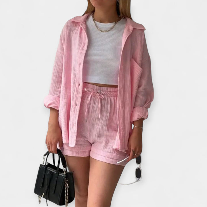 Bicolor Summer Top and Shorts Set Jasmine's Boutique Australia