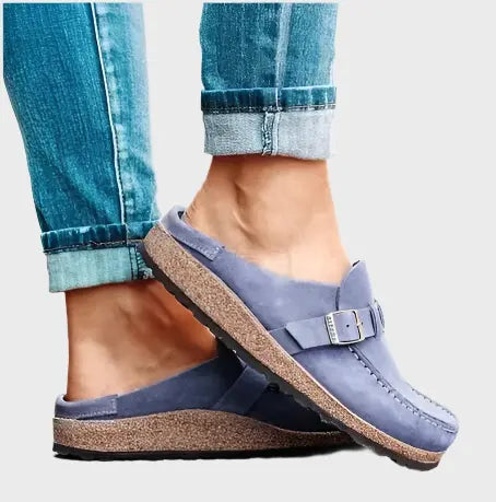 Sage Buckle Comfort Loafers Jasmine's Boutique Australia