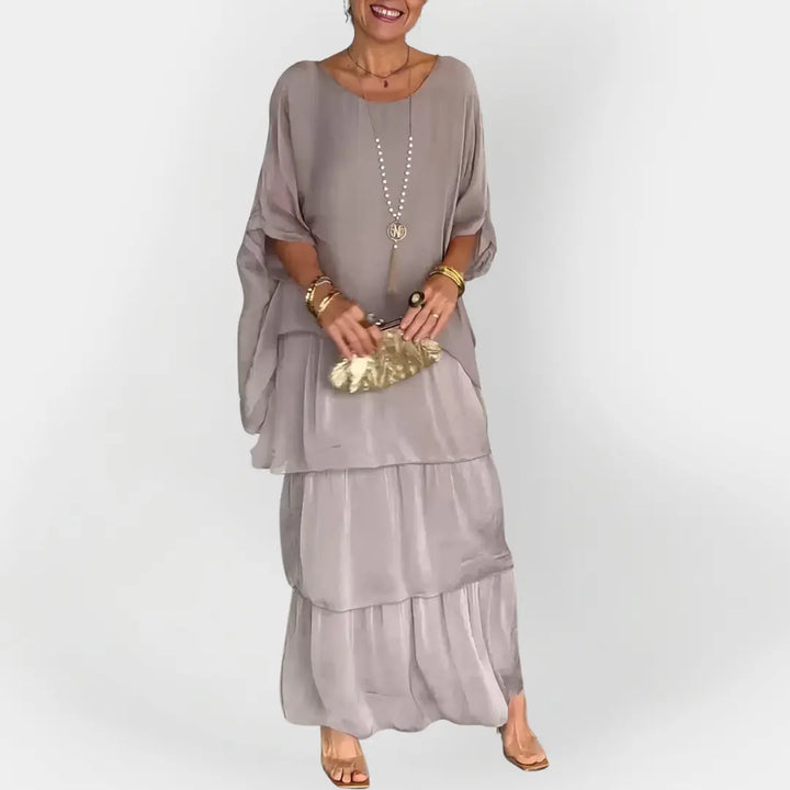 Pleated Dress with Double Layer Effect Jasmine's Boutique Australia