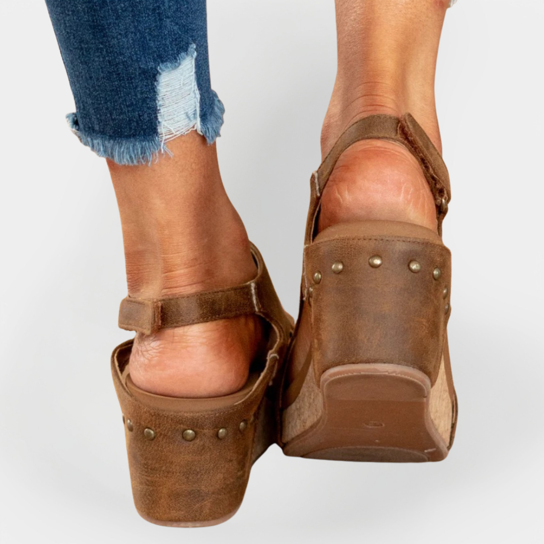 Suede Sandals with Elevated Sole Liora Lane Boutique