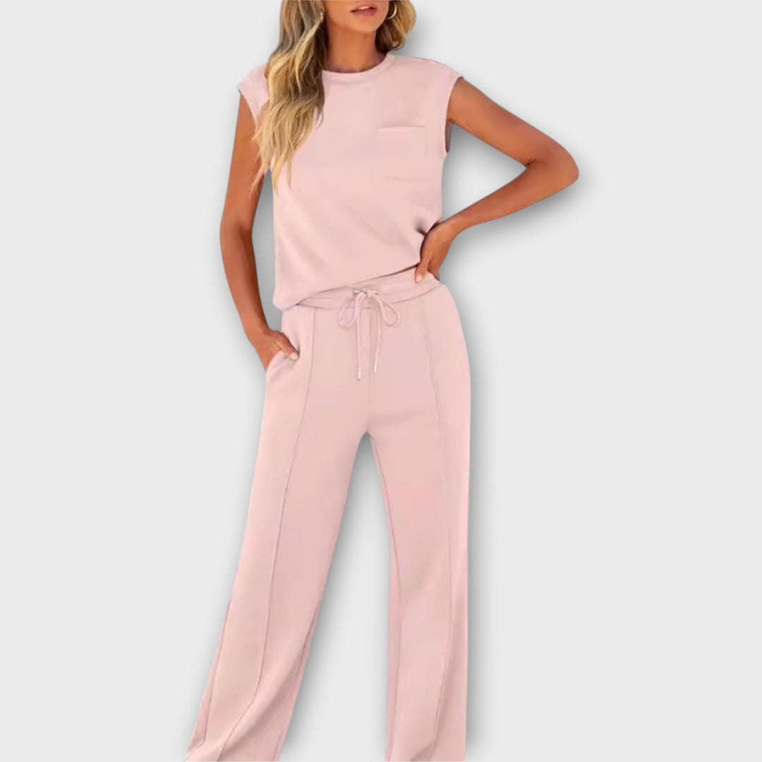 Sleeveless top and pants set with drawstring Jasmine's Boutique Australia