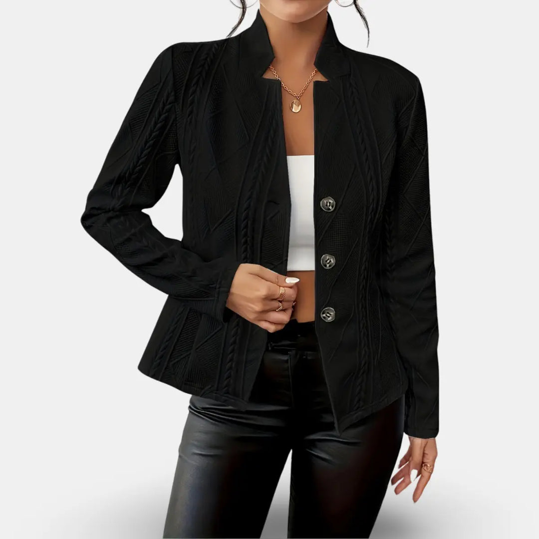 Luxe Textured Button-Up Blazer Jasmine's Boutique Australia