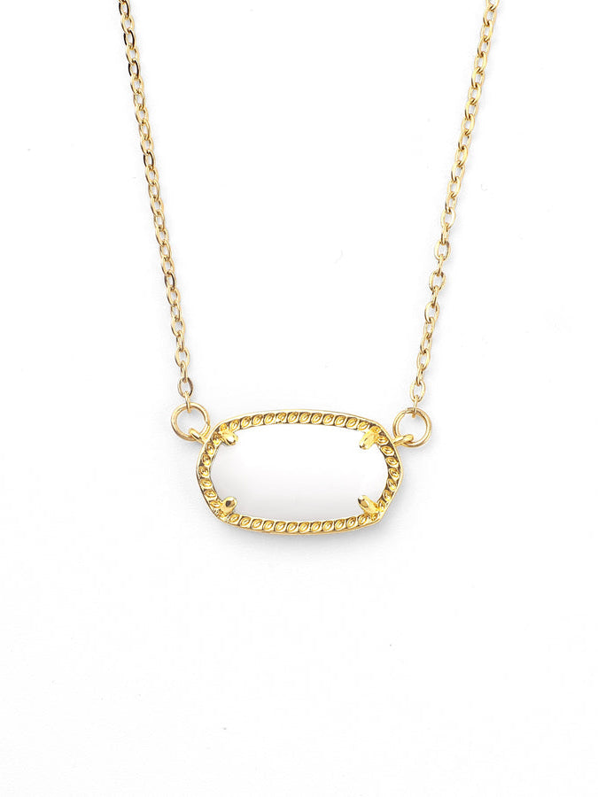 Oval Birthstone Pendant Necklace Jasmine's Boutique Australia