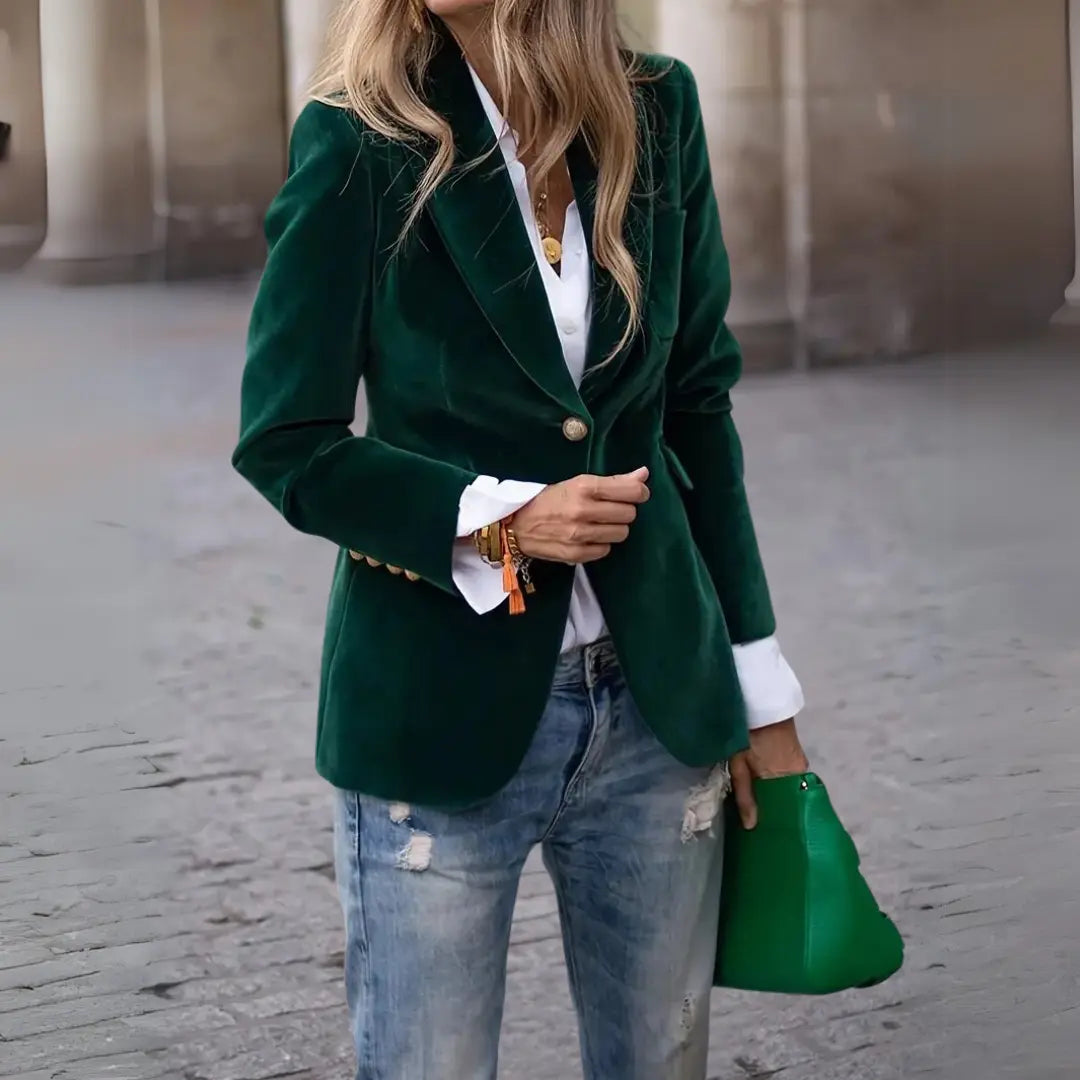 Luxe Velvet Tailored Blazer Jasmine's Boutique Australia
