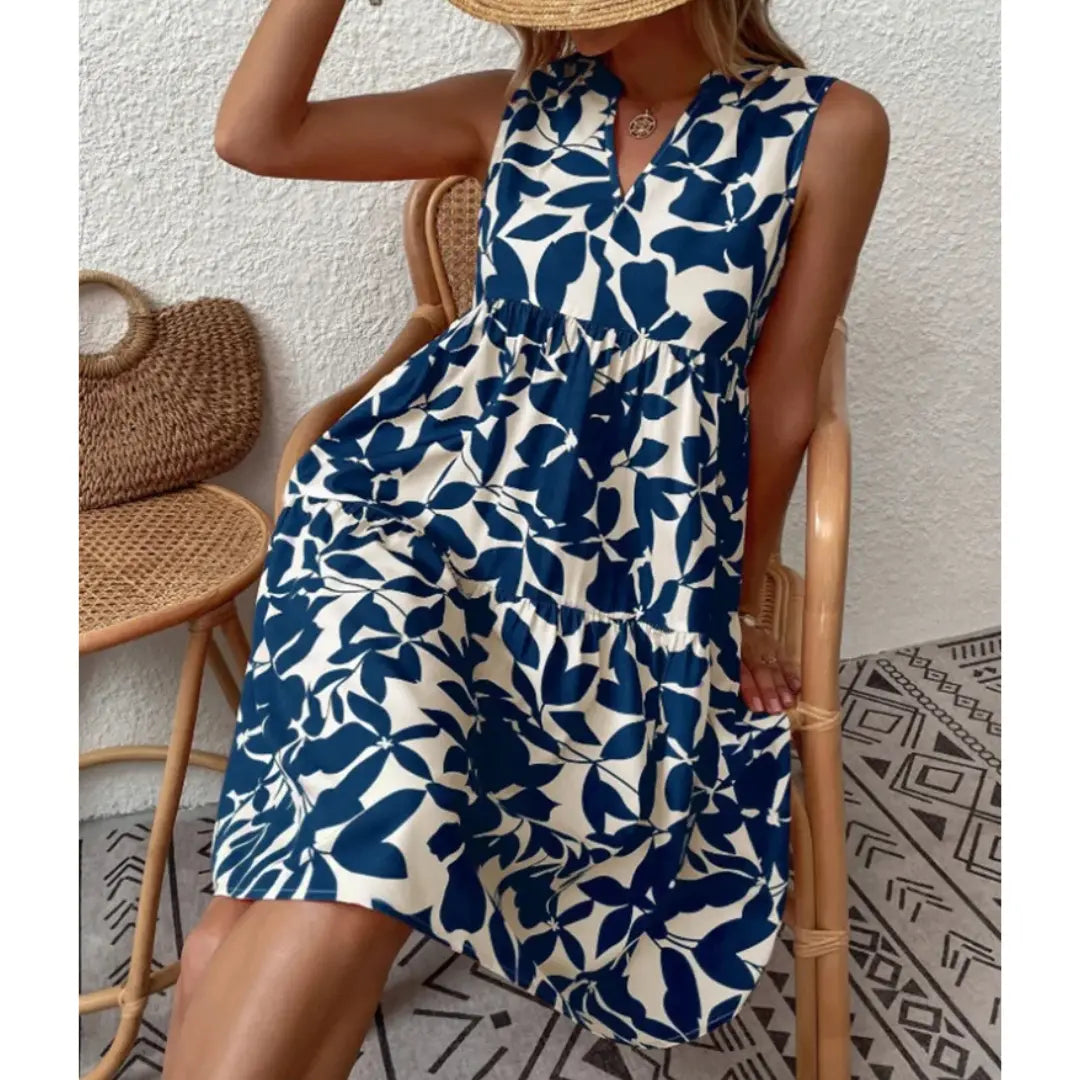 Monochrome Leaf A-Line Dress Jasmine's Boutique Australia