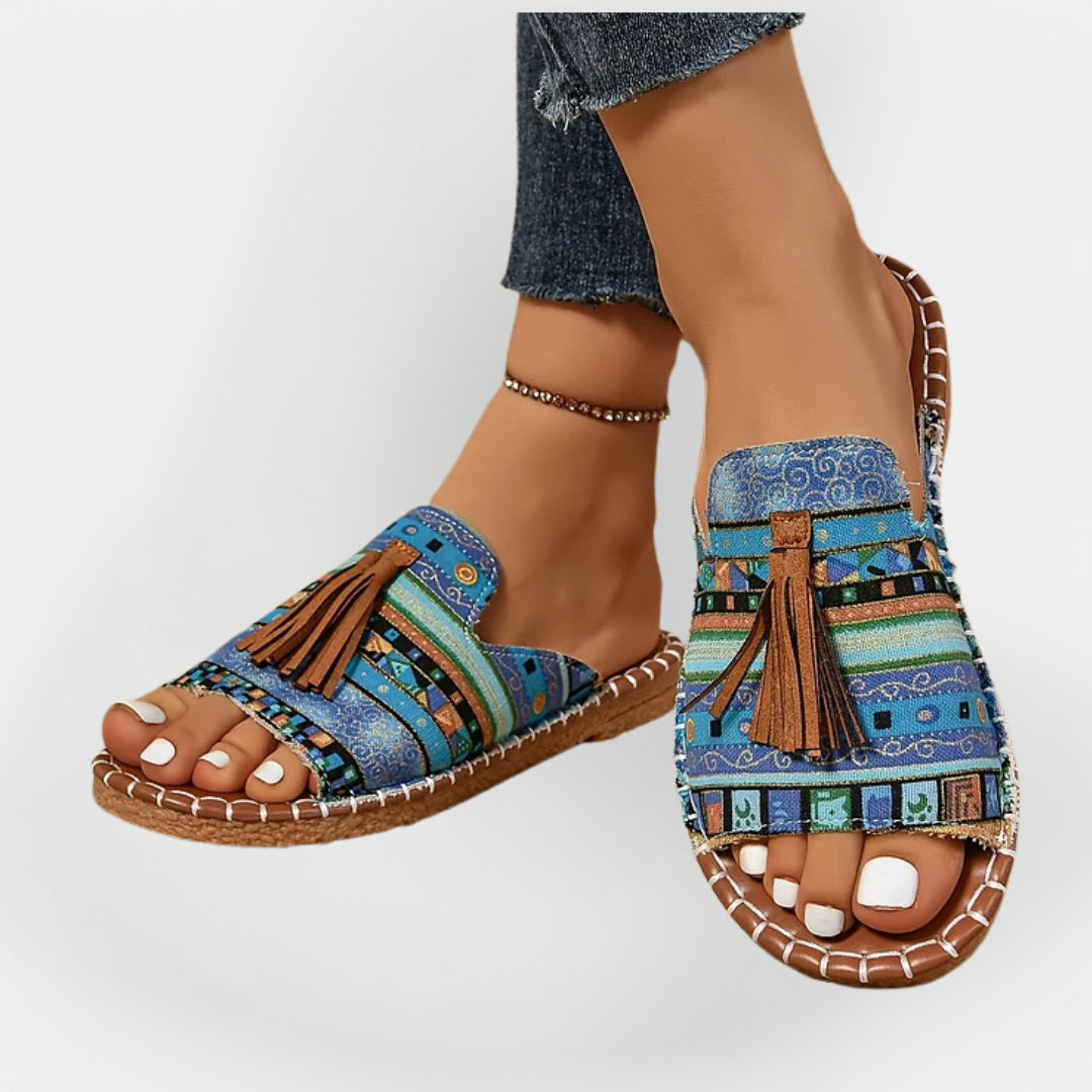 Handmade Impressive Sandals with Fringes Liora Lane Boutique