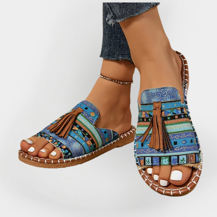 Handmade Impressive Sandals with Fringes Liora Lane Boutique