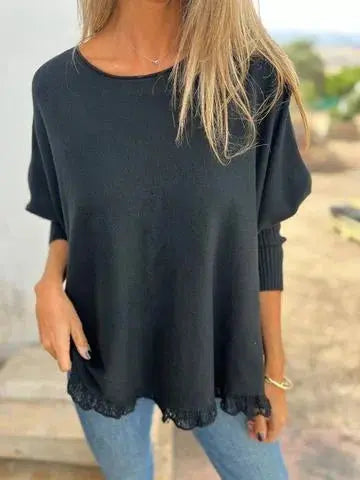 Soft Elegance Fringe Hem Knit Top Jasmine's Boutique Australia