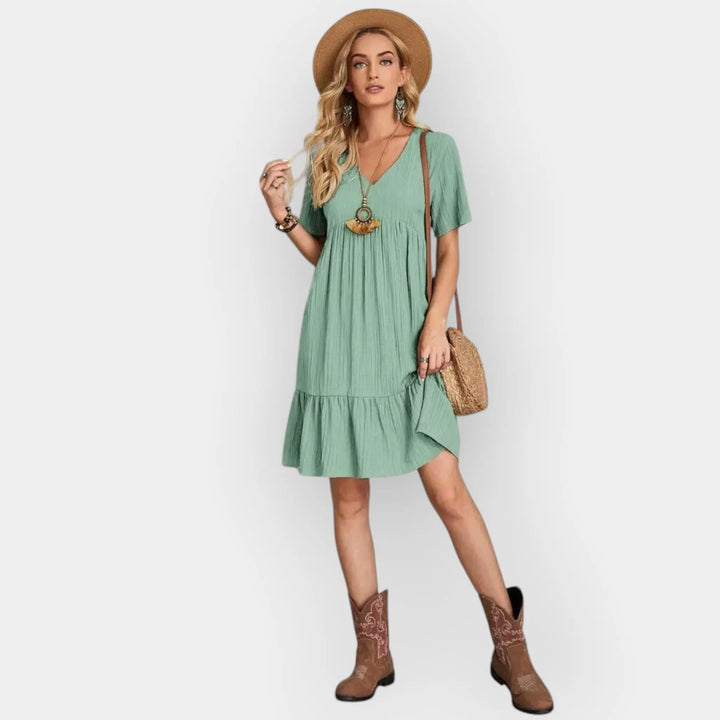 Midi Dress with V Cut Jasmine's Boutique Australia