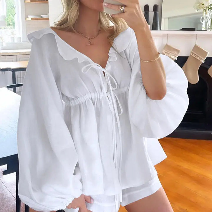 Whisper Breeze Ruffle Blouse Jasmine's Boutique Australia