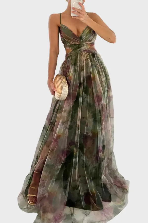 Multicolor Watercolor Maxi Dress Jasmine's Boutique Australia