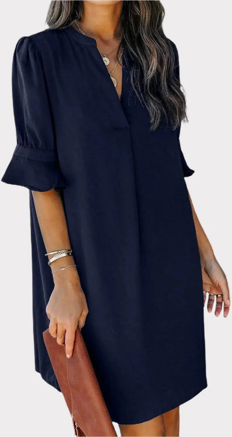Summer Dresses for Women V Neck Ruffle Short Sleeve Casual Shift Dress Jasmine's Boutique Australia