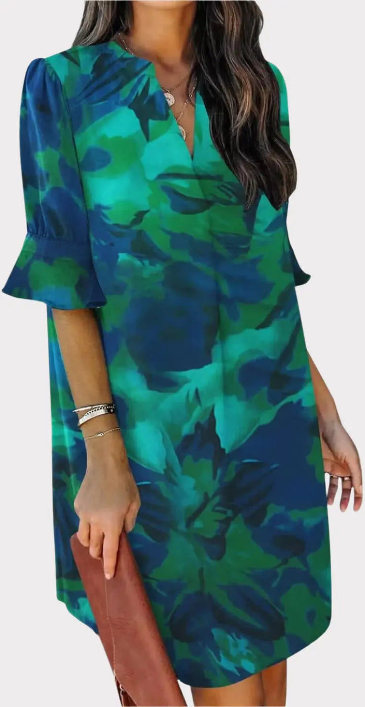Summer Dresses for Women V Neck Ruffle Short Sleeve Casual Shift Dress Jasmine's Boutique Australia