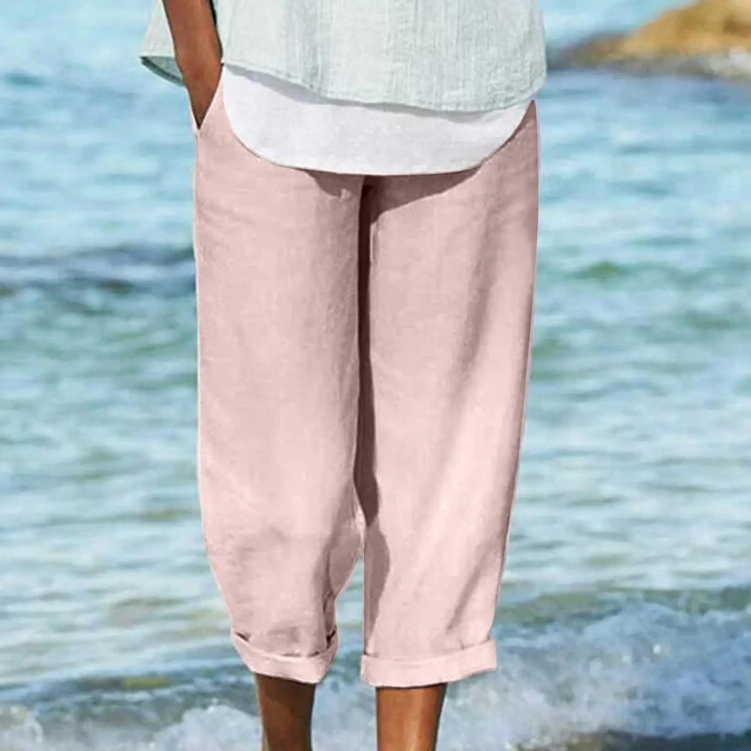 Seabreeze Relaxed Linen Capri Pants Jasmine's Boutique Australia