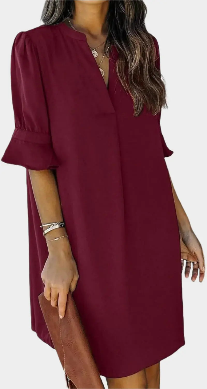 Summer Dresses for Women V Neck Ruffle Short Sleeve Casual Shift Dress Jasmine's Boutique Australia