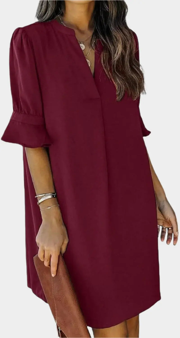 Summer Dresses for Women V Neck Ruffle Short Sleeve Casual Shift Dress Jasmine's Boutique Australia