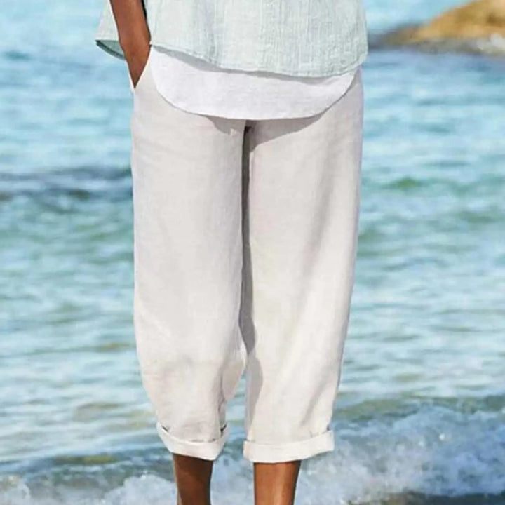 Seabreeze Relaxed Linen Capri Pants Jasmine's Boutique Australia