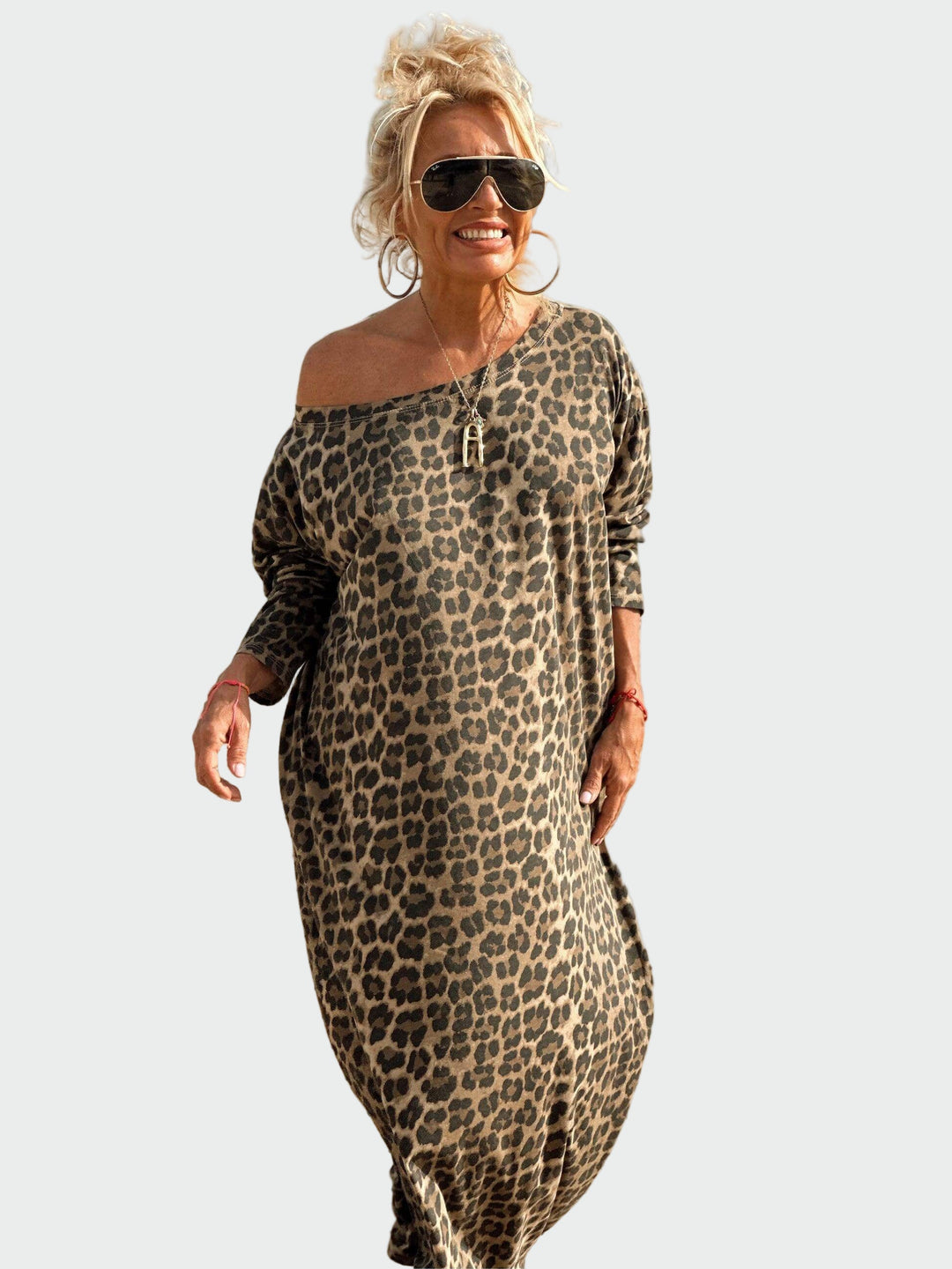 Camel Leopard Oversized Dress Jasmine's Boutique Australia