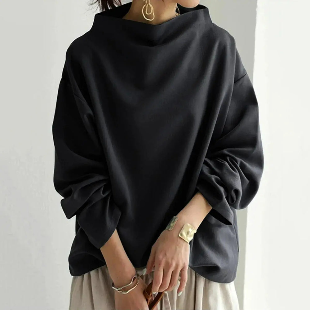 Noir Elegance Draped Top Jasmine's Boutique Australia