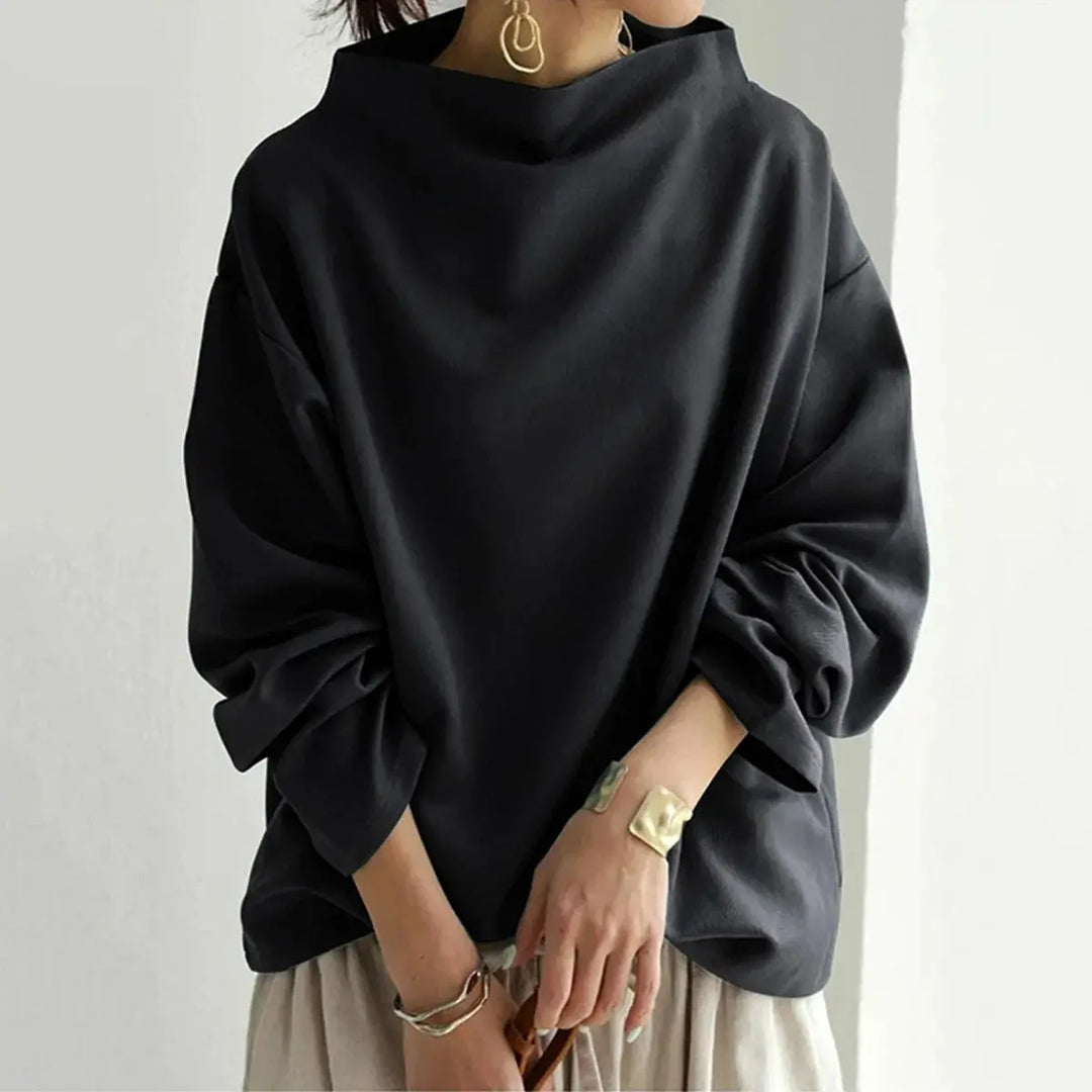 Noir Elegance Draped Top Jasmine's Boutique Australia