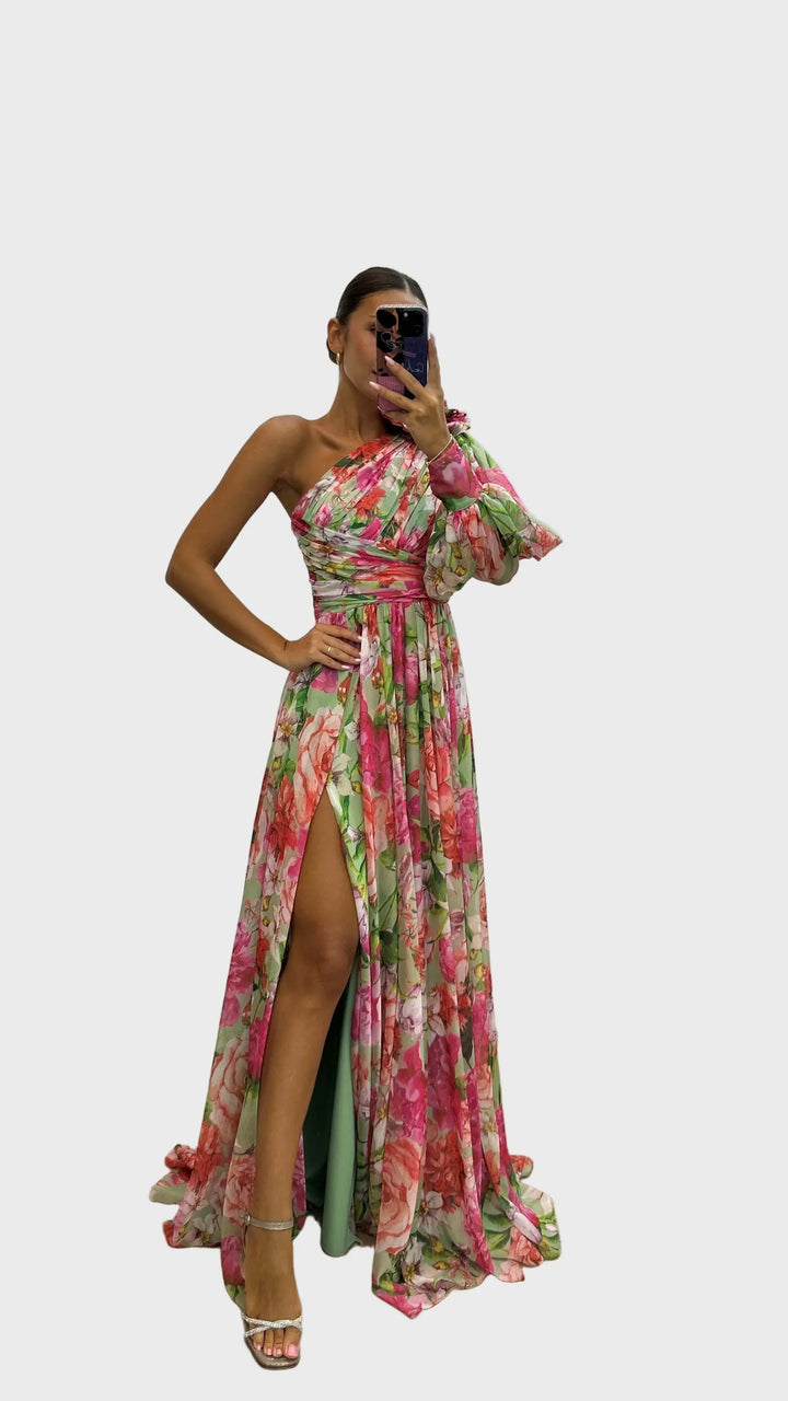Floral Radiance One-Shoulder Maxi Dress Jasmine's Boutique Australia