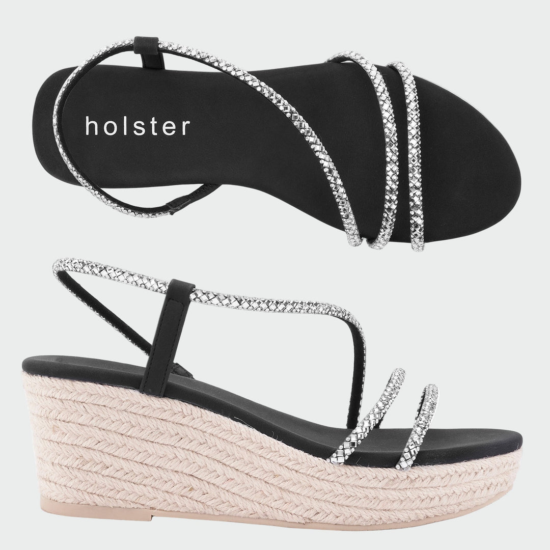 Aurora Wedge – Midnight Sparkle Jasmine's Boutique Australia