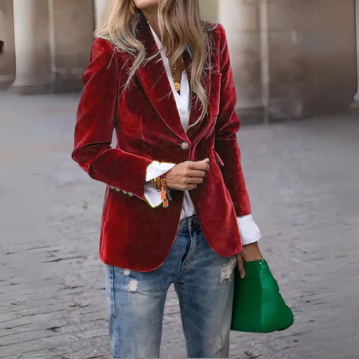 Luxe Velvet Tailored Blazer Jasmine's Boutique Australia