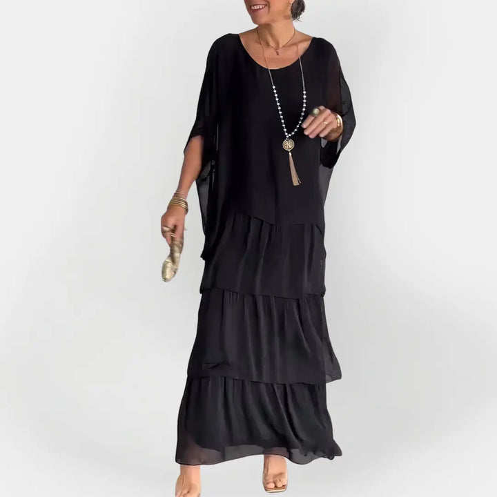 Pleated Dress with Double Layer Effect Jasmine's Boutique Australia