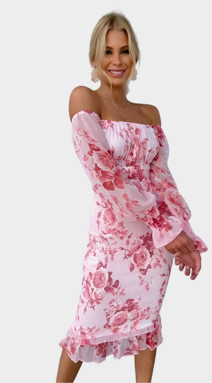 Sweet Floral Midi Dress Jasmine's Boutique Australia