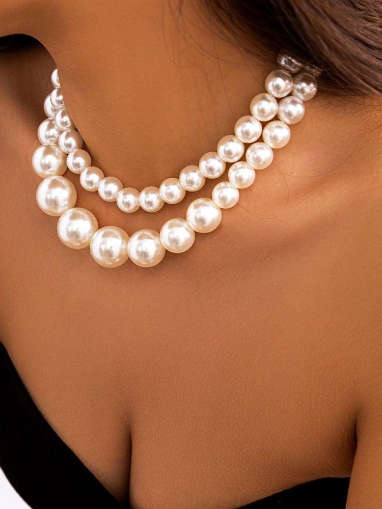 Exaggerated Large Pearl Choker Necklace Jasmine's Boutique Australia