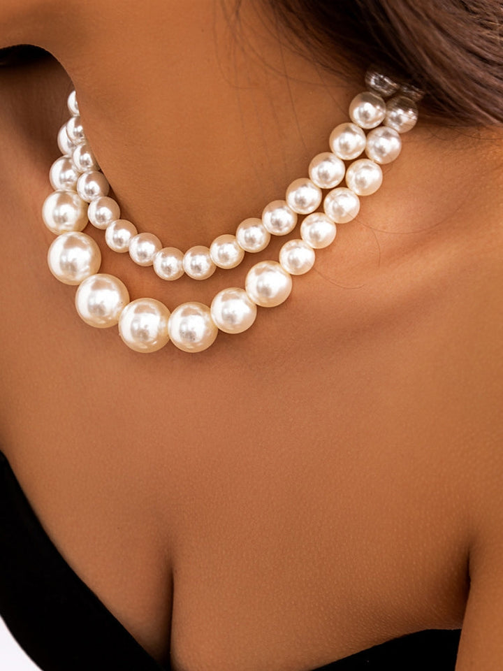 Exaggerated Large Pearl Choker Necklace Jasmine's Boutique Australia