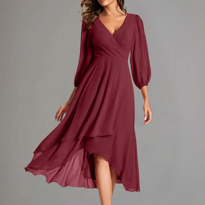 Rust Elegance Flowing Midi Dress Jasmine's Boutique Australia