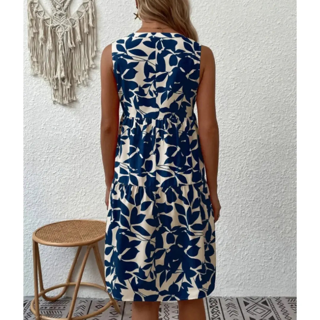 Monochrome Leaf A-Line Dress Jasmine's Boutique Australia