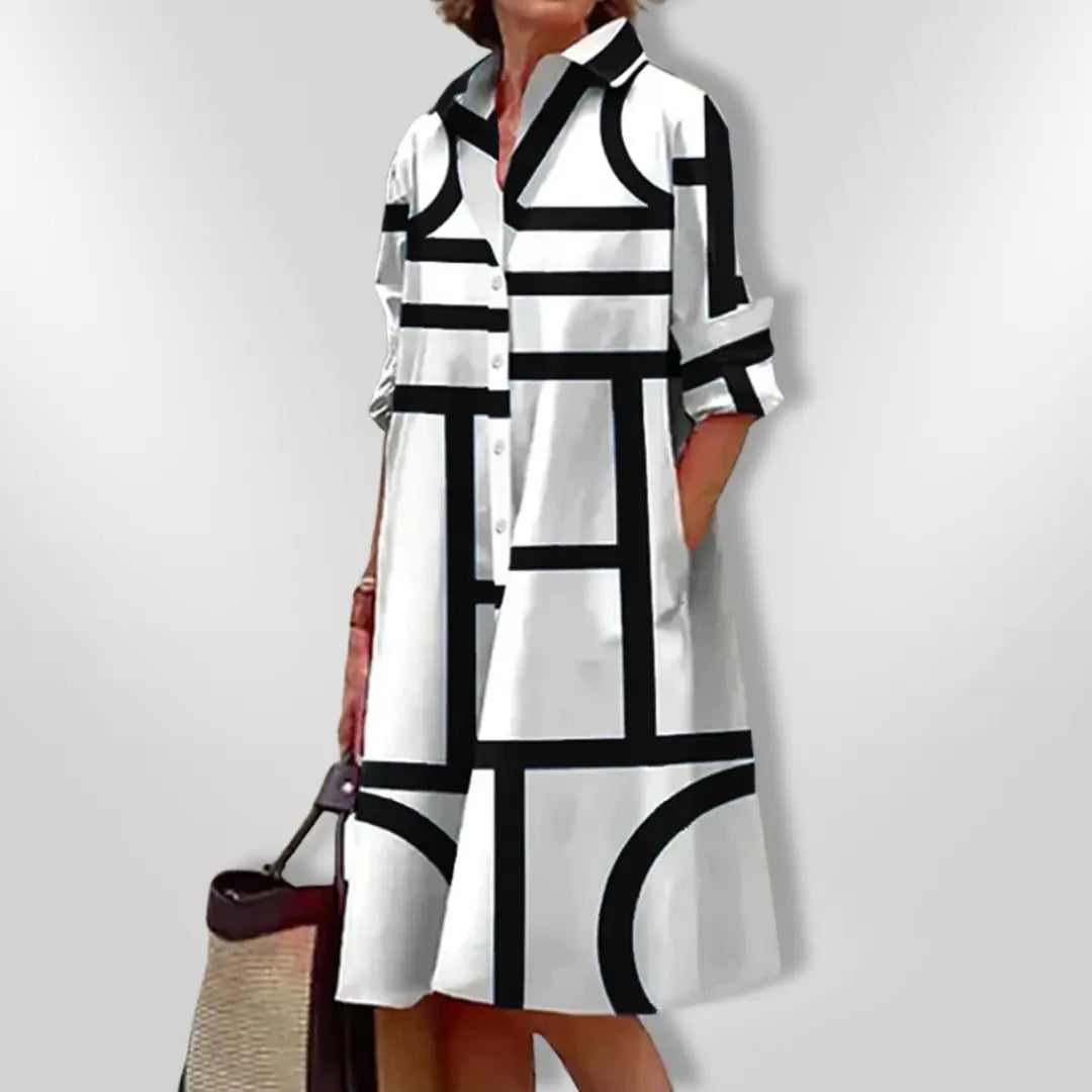 Midi Dress with Geometric Pattern Jasmine's Boutique Australia