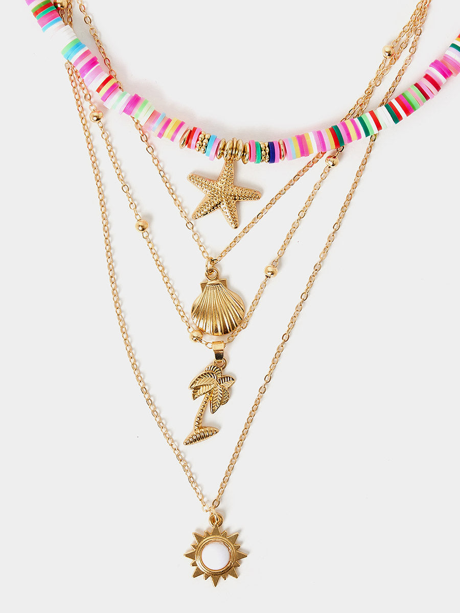Boho Layered Pendant Necklace Jasmine's Boutique Australia