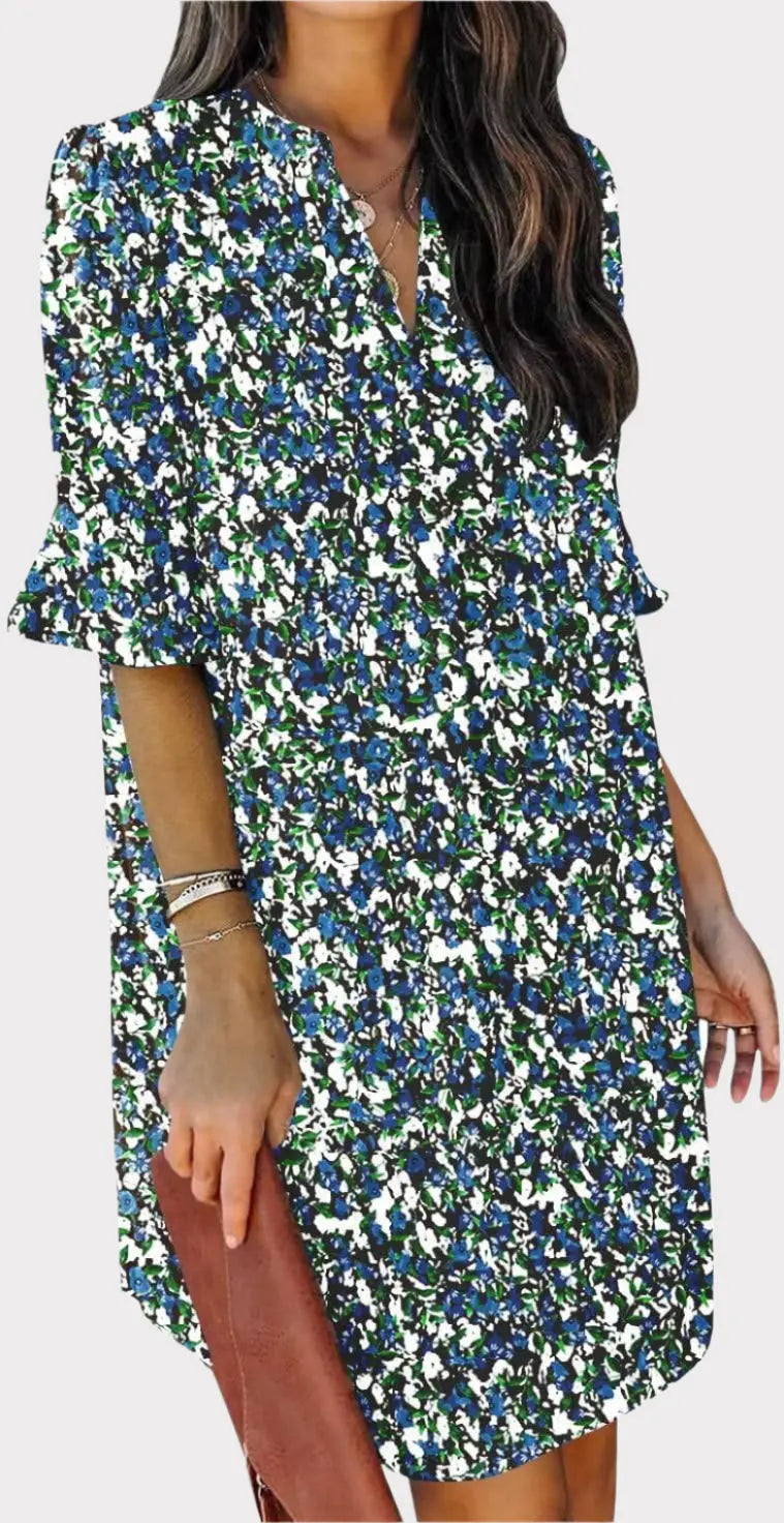 Summer Dresses for Women V Neck Ruffle Short Sleeve Casual Shift Dress Jasmine's Boutique Australia