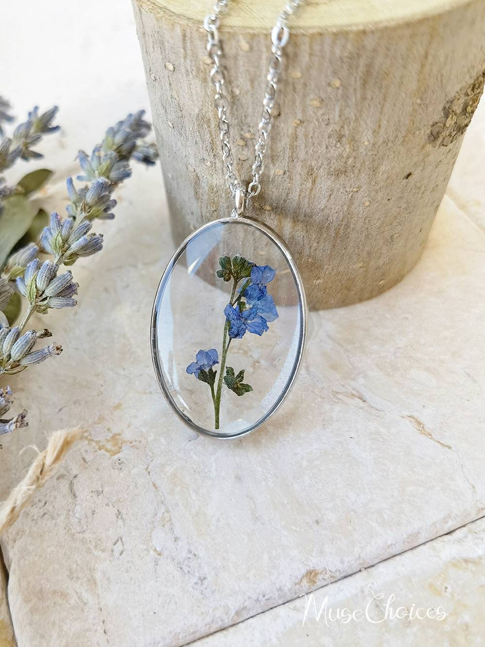 Flower necklace made of pressed resin - Colorful flower mix set Jasmine's Boutique Australia